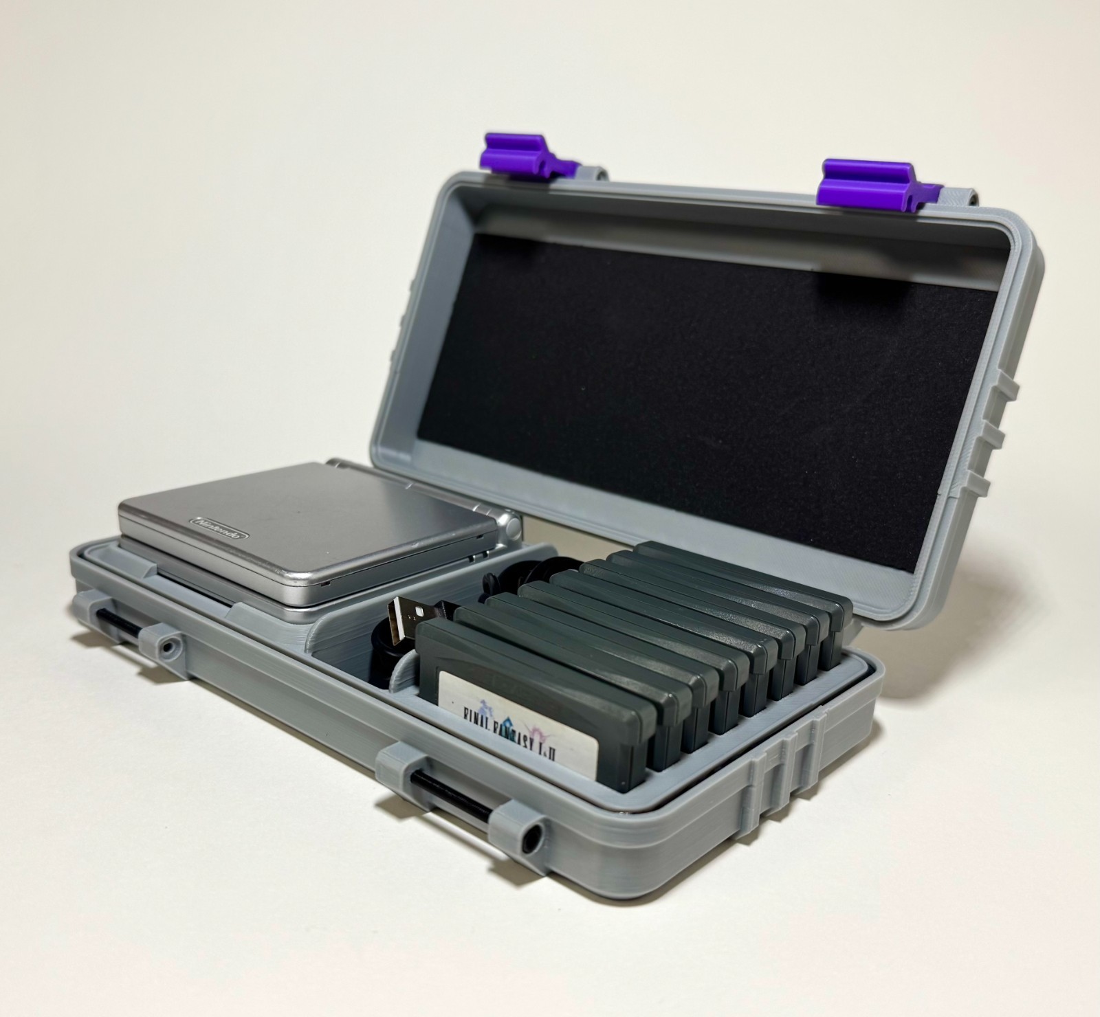 Protective Game Boy Advance SP Case: GBA Carrying Case w/ Accessory & Game Slots