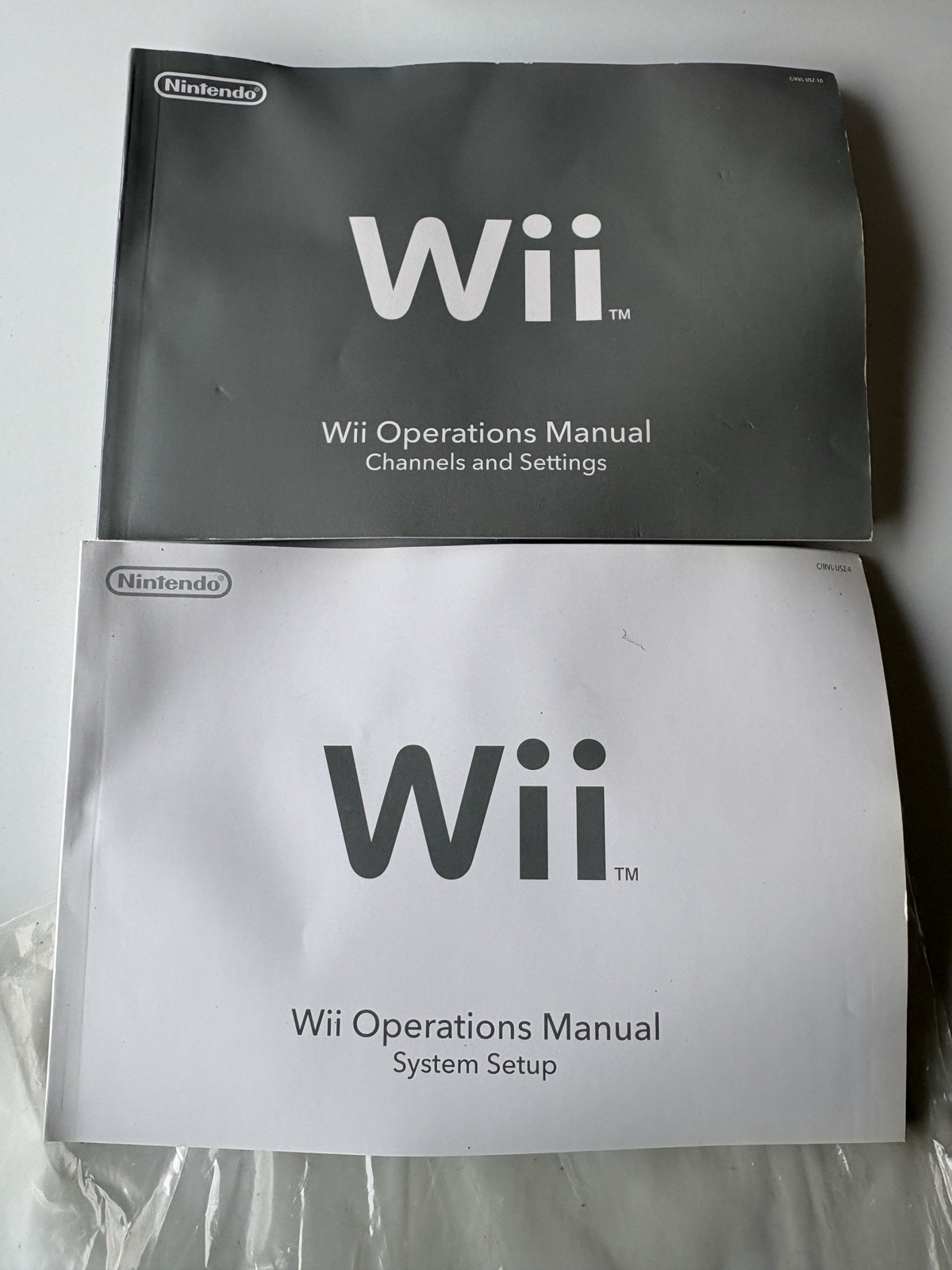 Nintendo Wii Operations Manuals Channels and Settings System Setup Bundle of 2