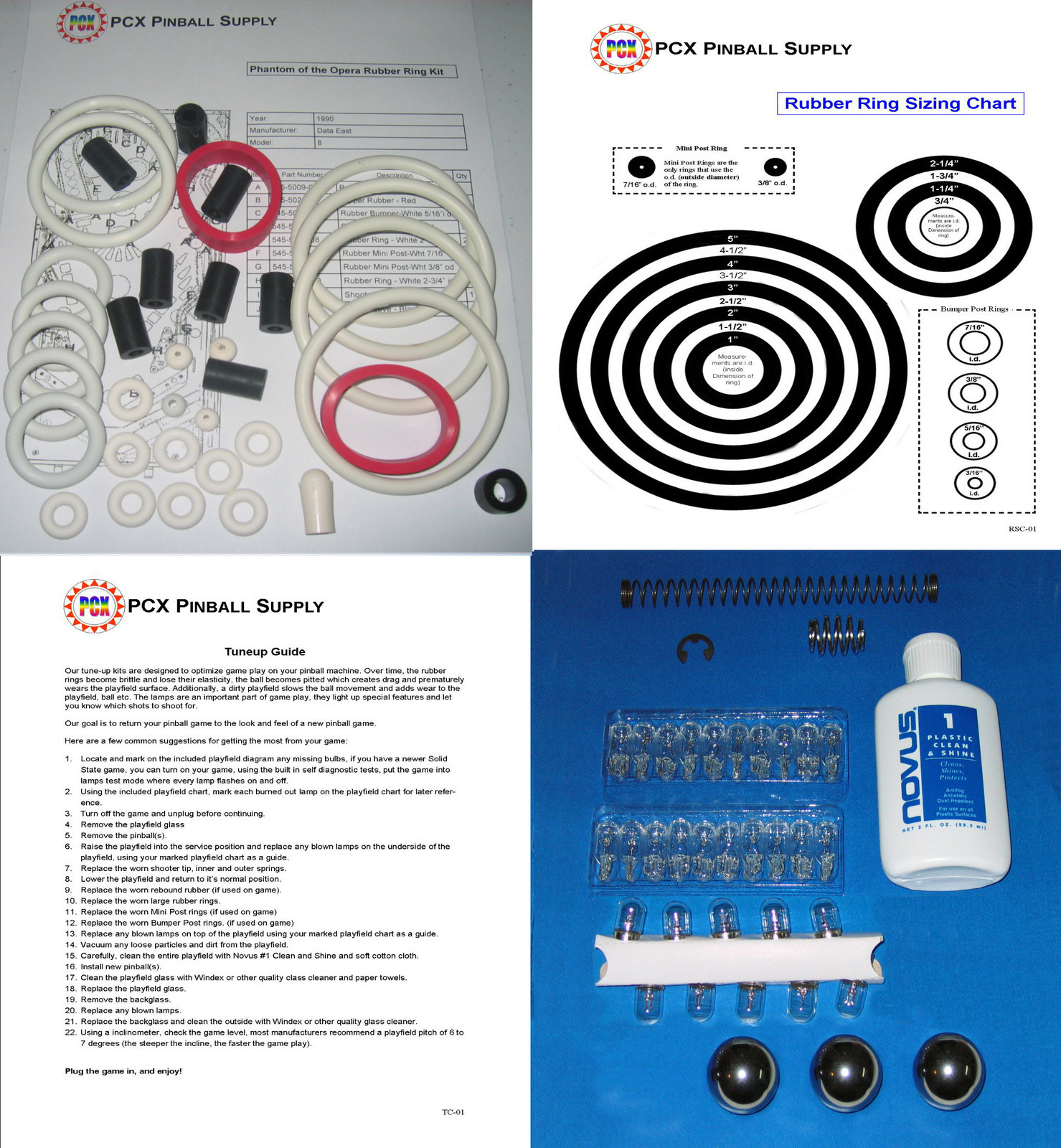 1990 Data East Phantom of the Opera Pinball Tune-up Kit