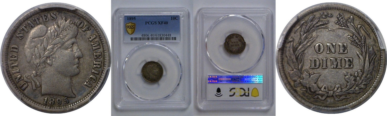 1895 Barber Dime PCGS XF-40