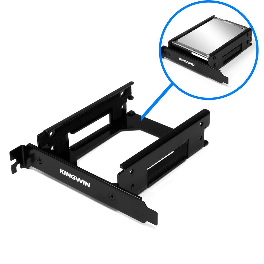 Kingwin PCI SSD Mounting 2 x 2.5” IDE/SATA HDD/SSD Bracket, Black
