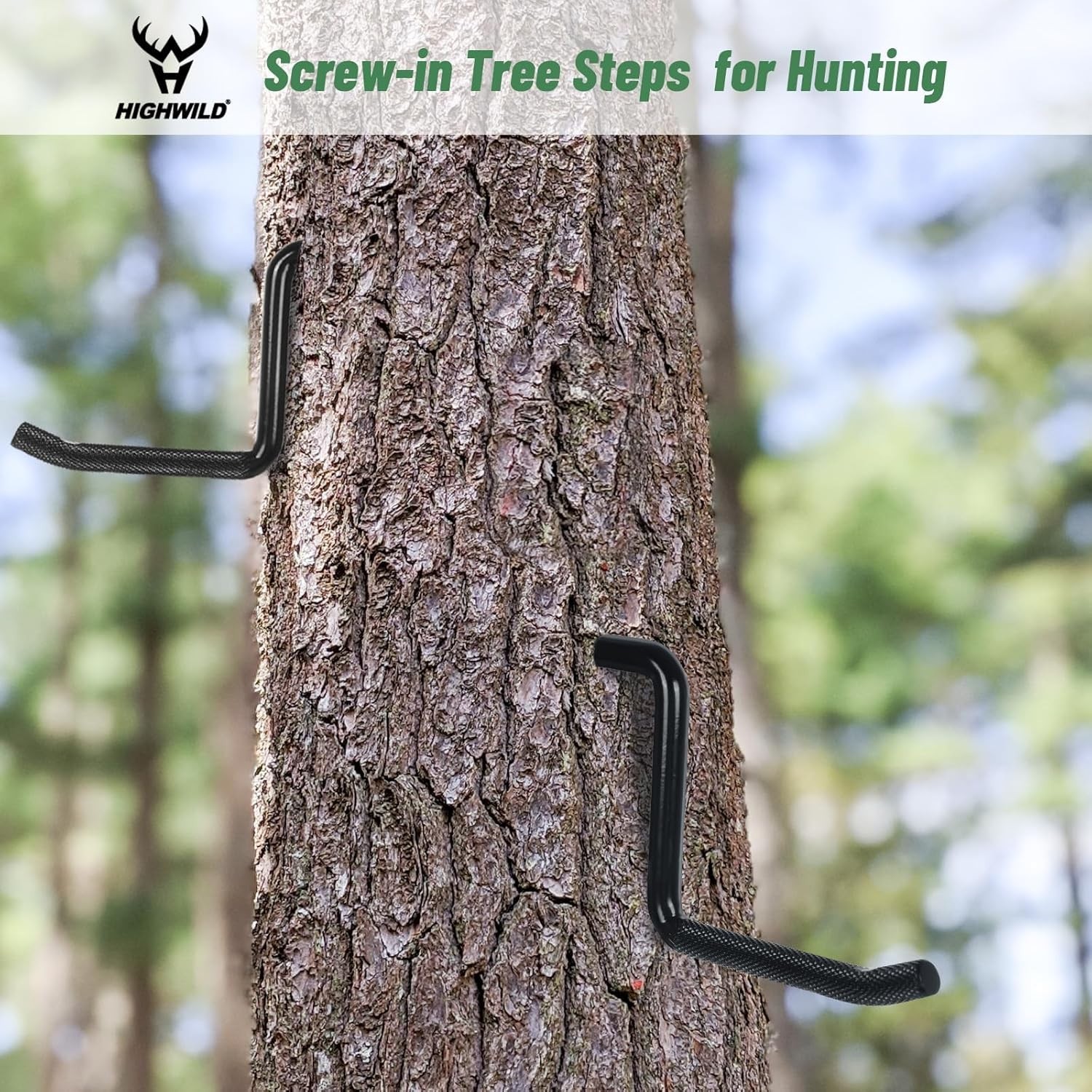 4-Inch Tree Climbing Steps - 8-Pack, 360 lbs Load Capacity, Easy Install
