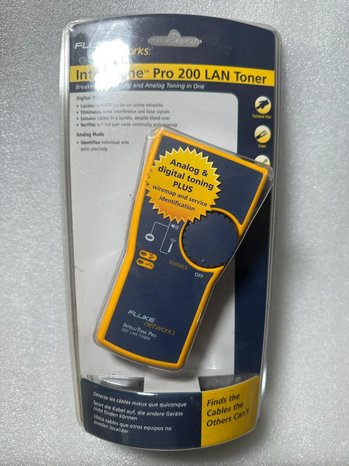 New Fluke Networks IntelliTone Pro 200 LAN Toner Only MT-8200-61-TNR Sealed