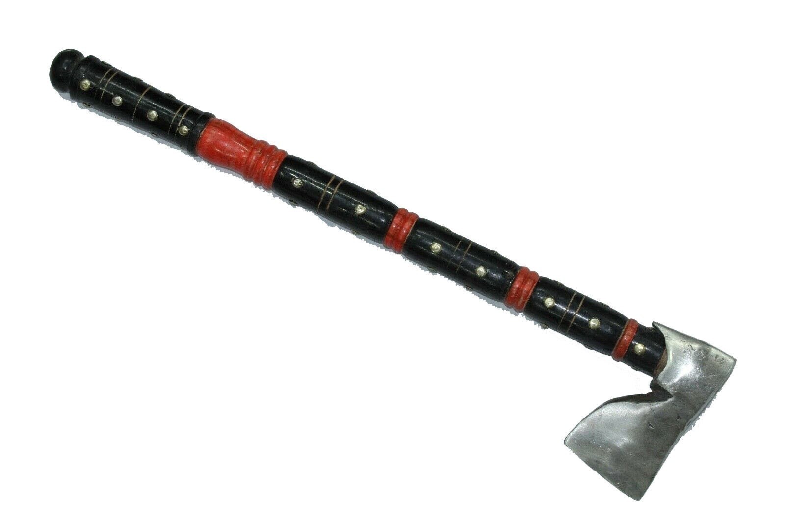 Hand Forged Steel Axe and Wooden Handle Painted Home Decoration W84