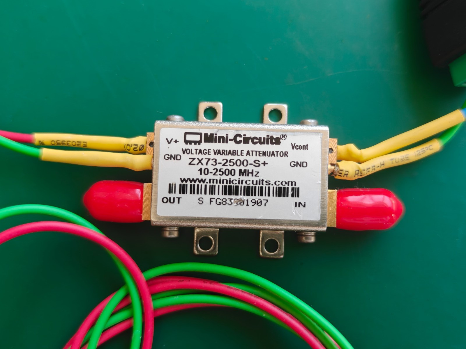 Mini-Circuits ZX73-2500-S+ Voltage Variable Attenuator 10-2500MHz RF SMA w/ Lead