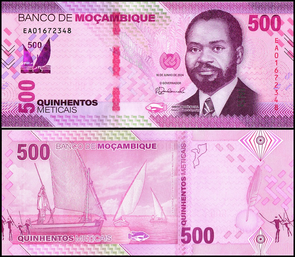 Mozambique 500 Meticais, 2024, P-159, UNC