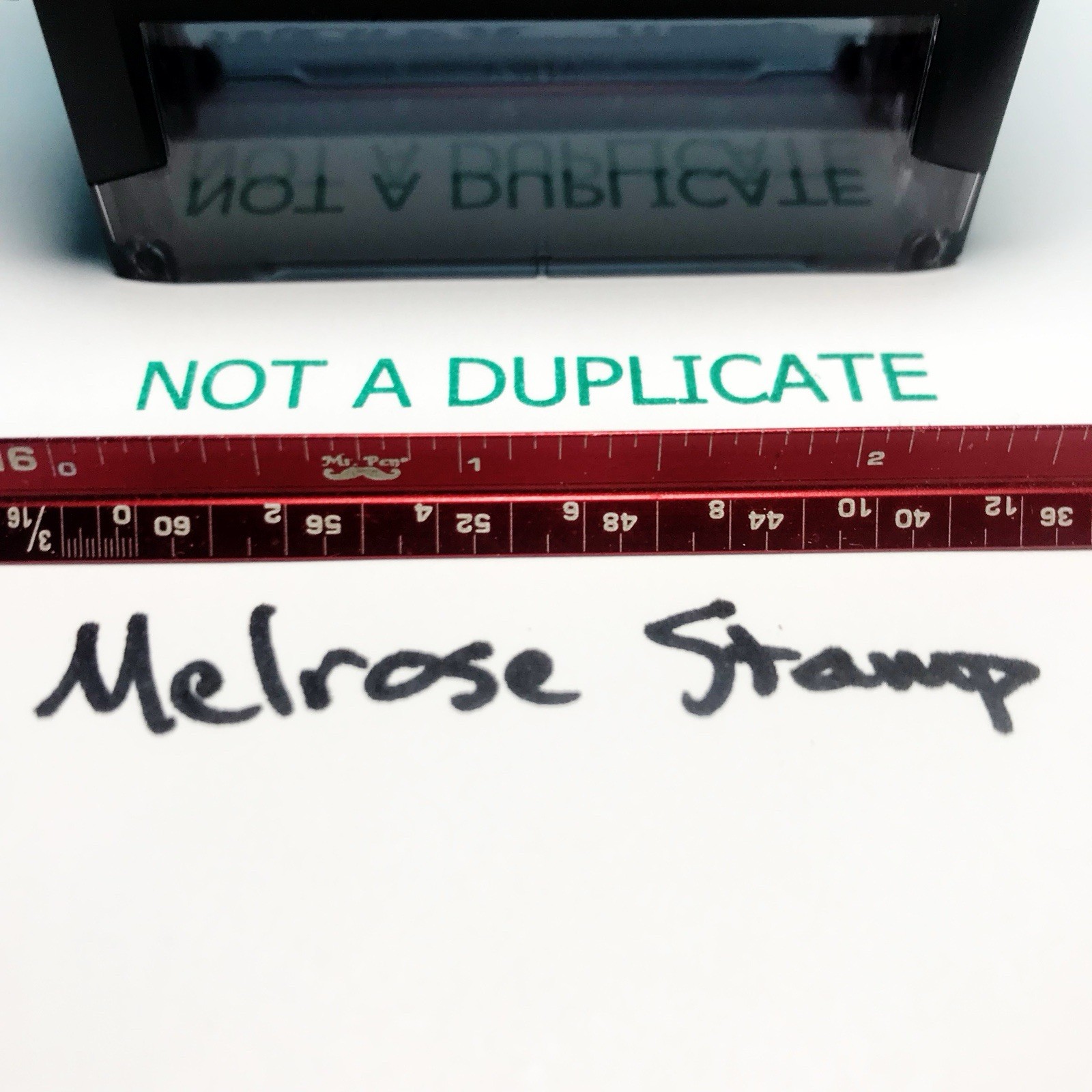 Not A Duplicate Rubber Stamp Green Ink Self Inking Ideal 4913