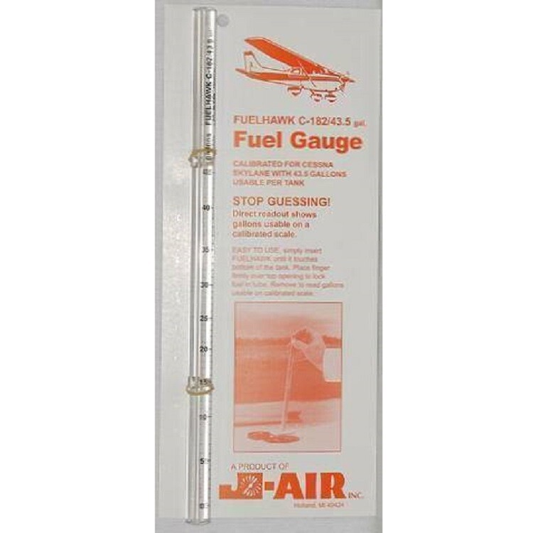 J-Air Fuelhawk Fuel Gauge - Cessna C-182 / 43 Gallon - Pre-Flight Fuel Dipstick