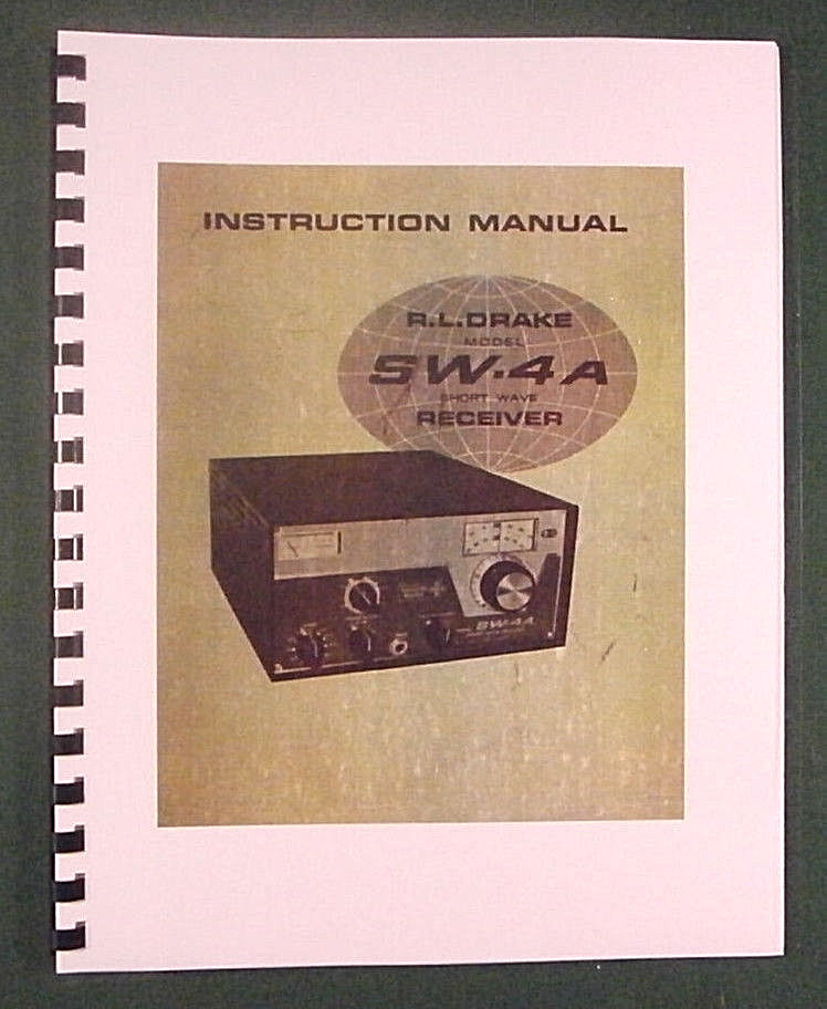 Drake SW-4A Instruction Manual - Premium Card Stock Covers & 28lb Paper!