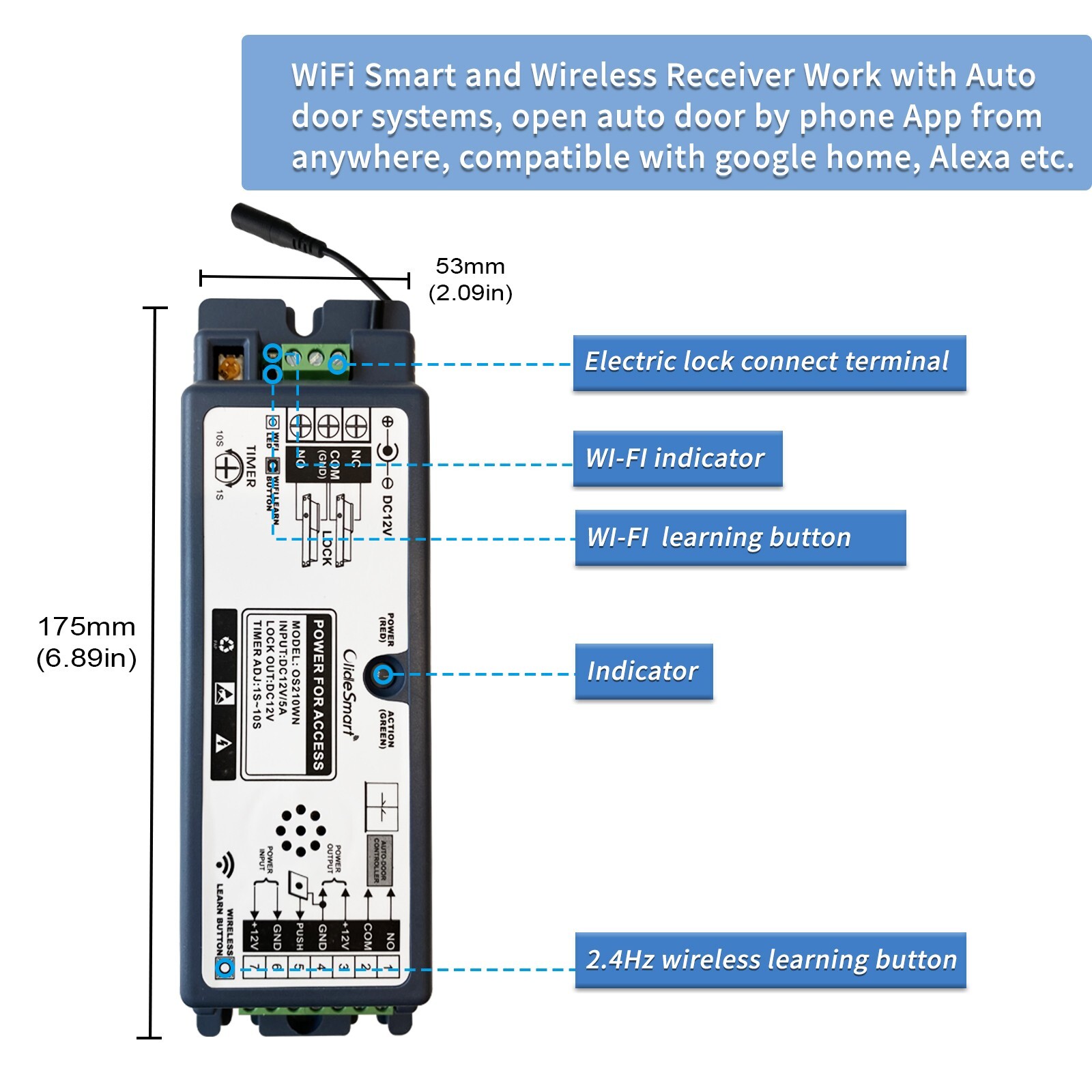 WiFi Access Control Magnetic Lock System with Round Touchless Button and Bracket
