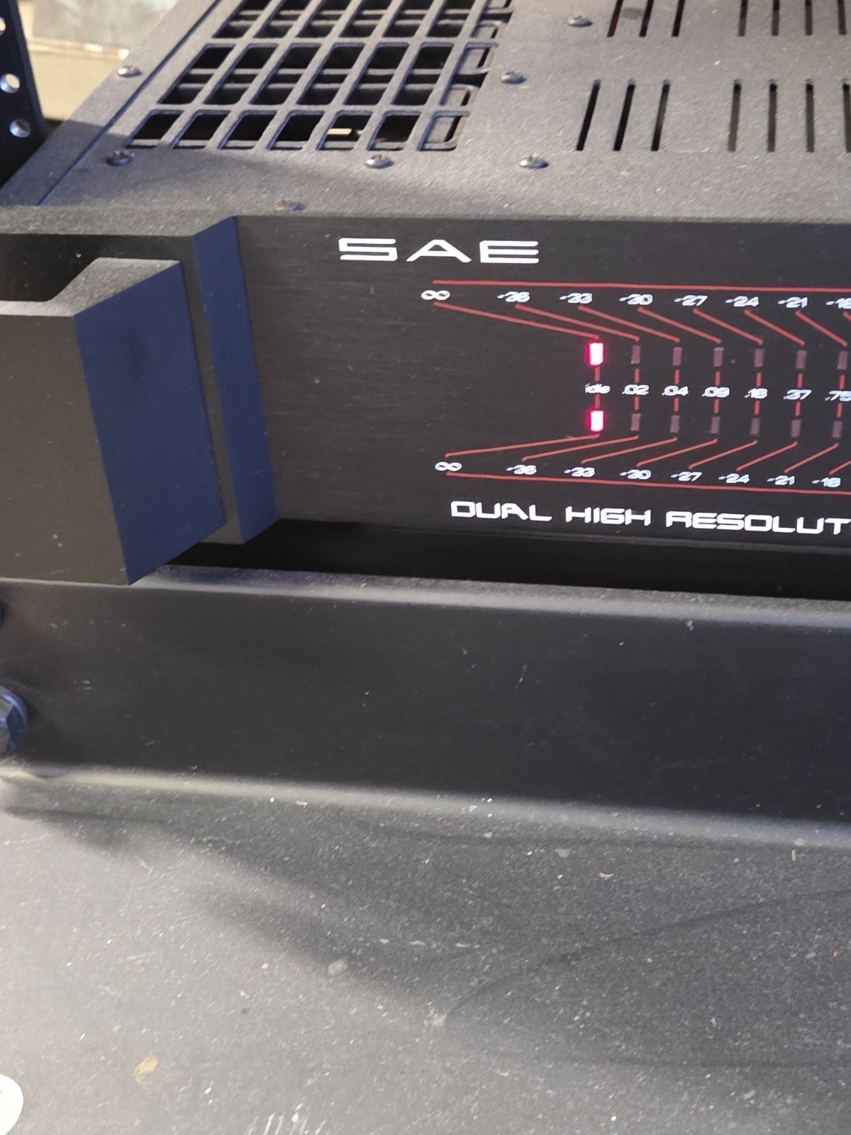 Vintage SAE Computer Direct-Line Stereo Equalizer Powers On