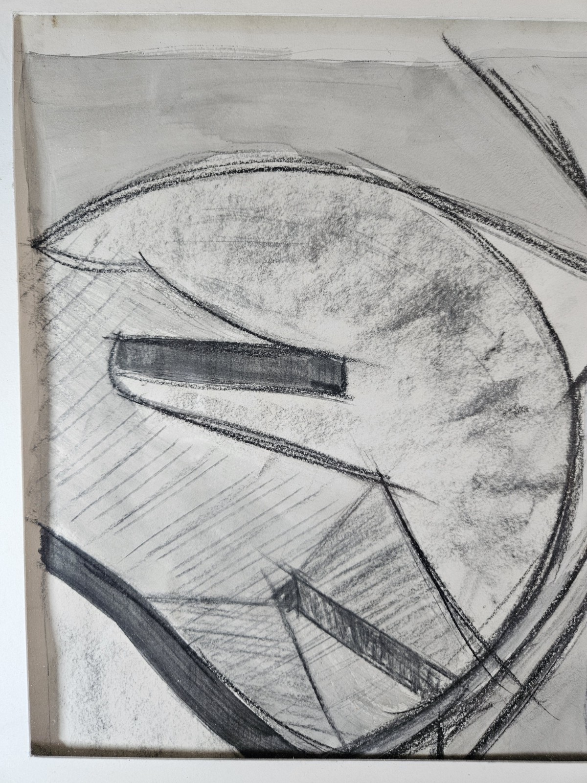ROGERS ABSTRACT GEOMETRIC DRAWING SCULPTURE STUDY MODERNIST SIGNED ORIGINAL