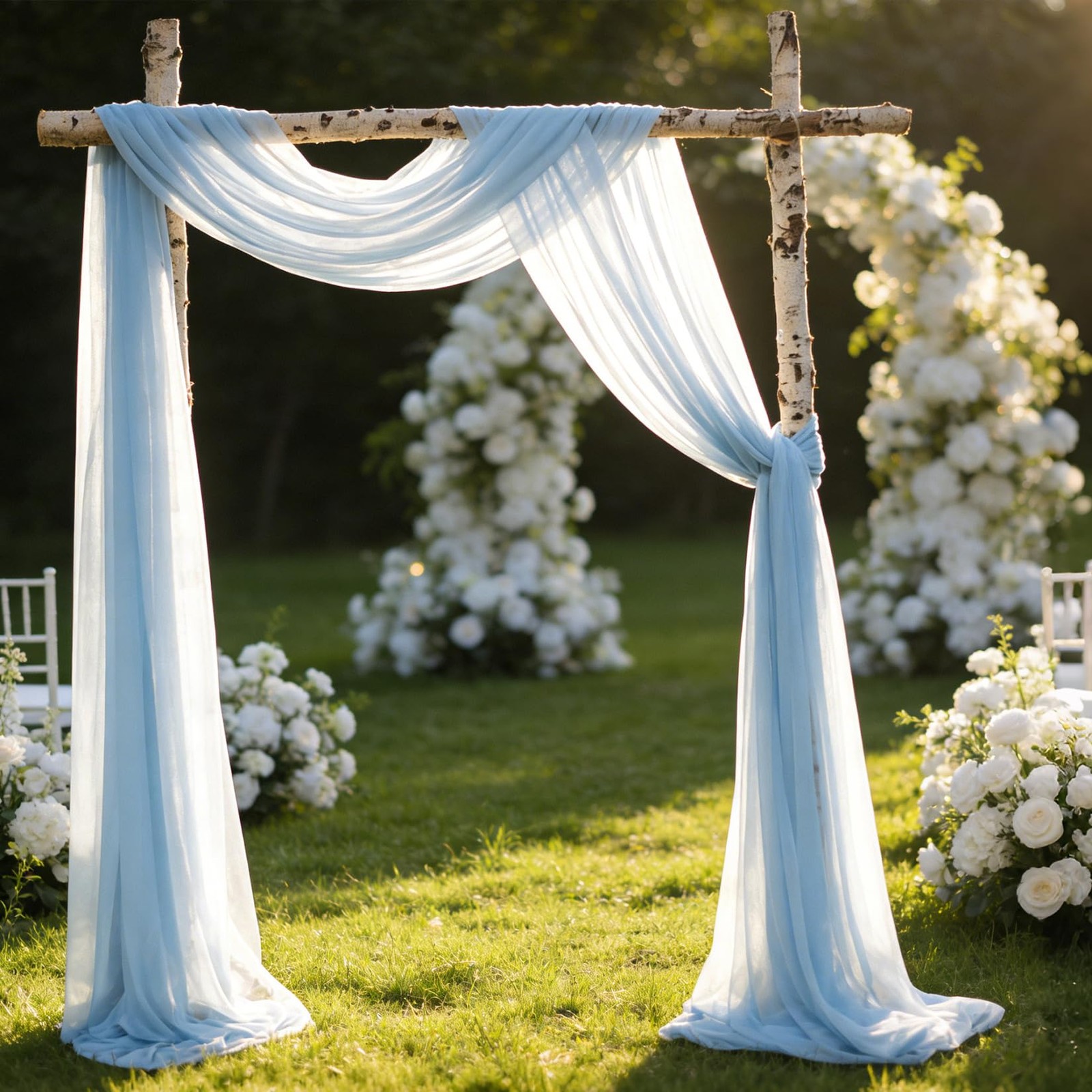 Garveelife Sheer Chiffon Wedding - -
