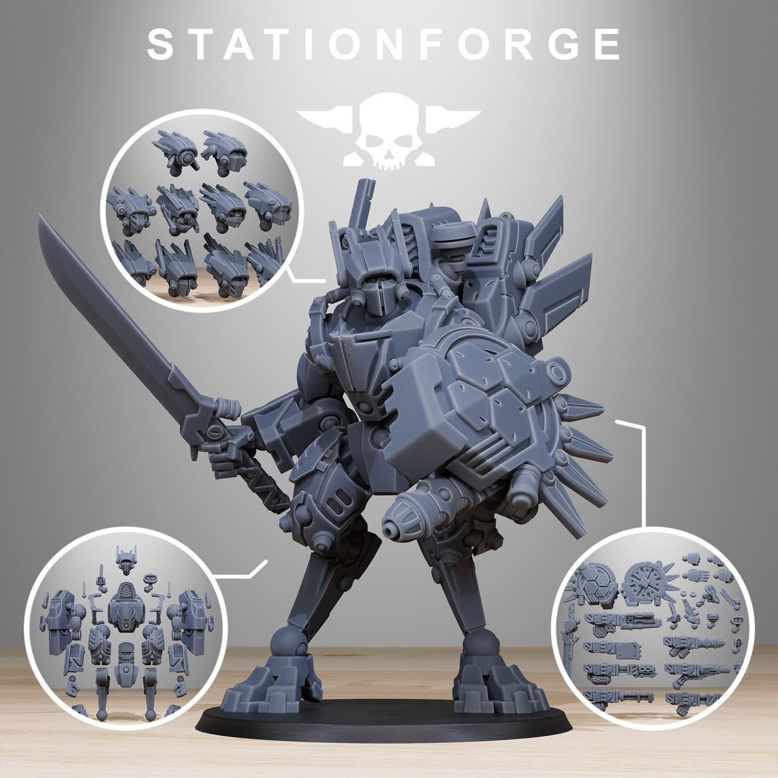 Tarion Elder Mechs MK1 Commander Wargame Grimdark Proxy Stationmforge Miniature