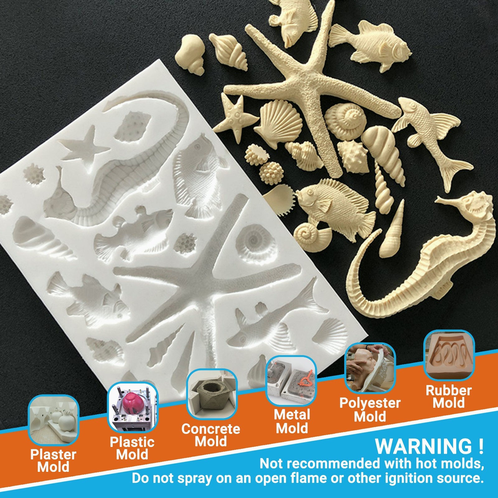 Silicone Mold Release Spray (4x16.9 fl oz / 500ml) Release Agent for Epoxy Resin