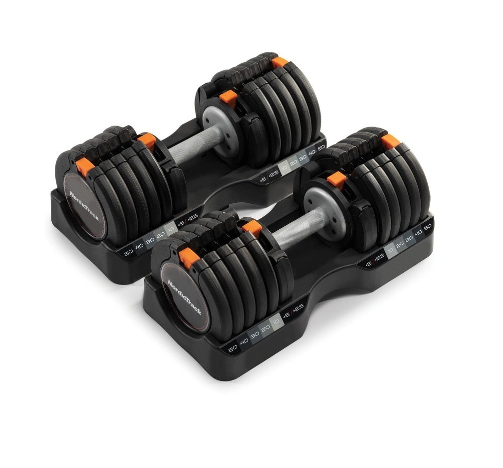NordicTrack55 Lb Select-A-Weight Dumbbell Set: Compact Design, 15 Different...