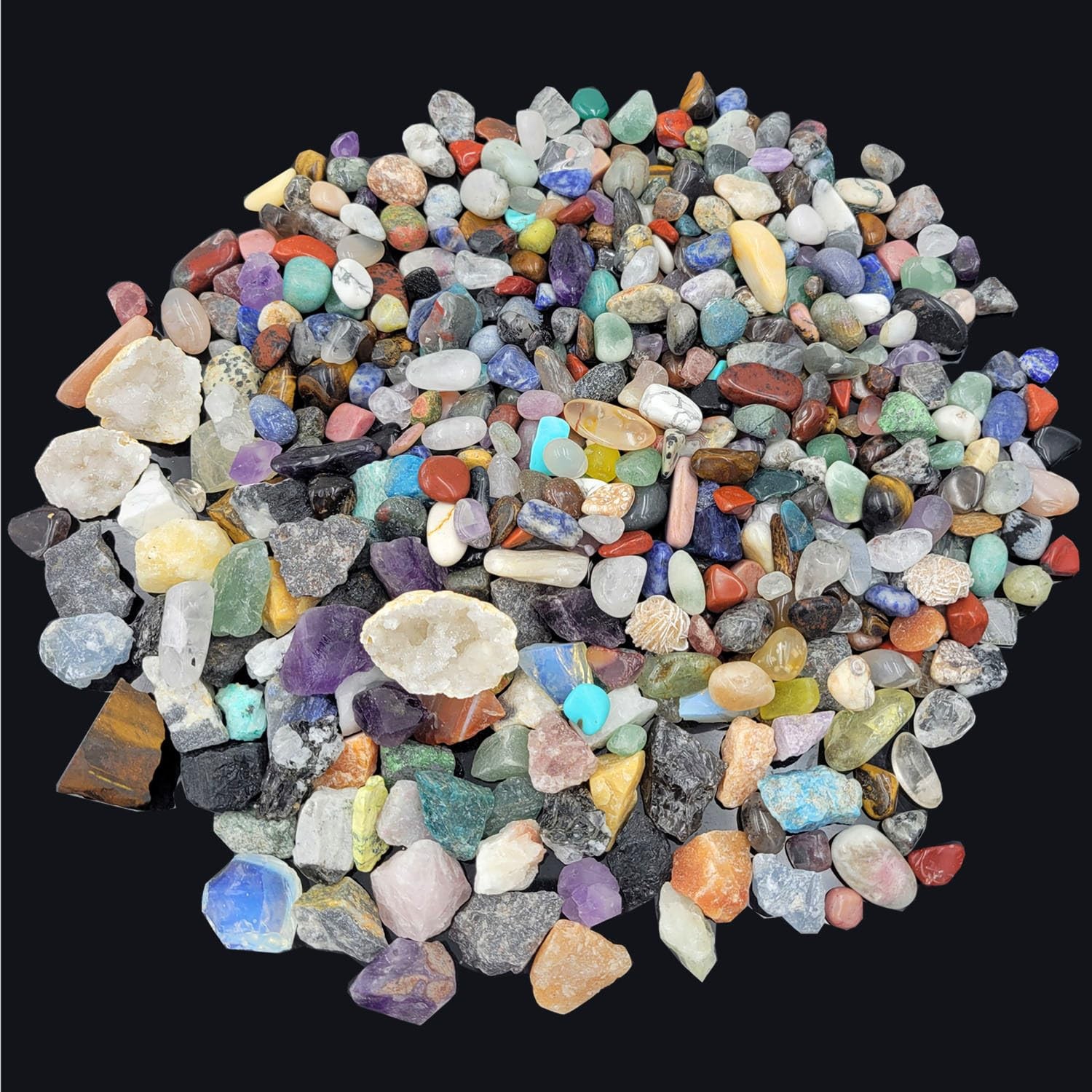 450 Pieces Rocks Collections for , 40+ Kinds Gemstones and Crystals Set, Rock...