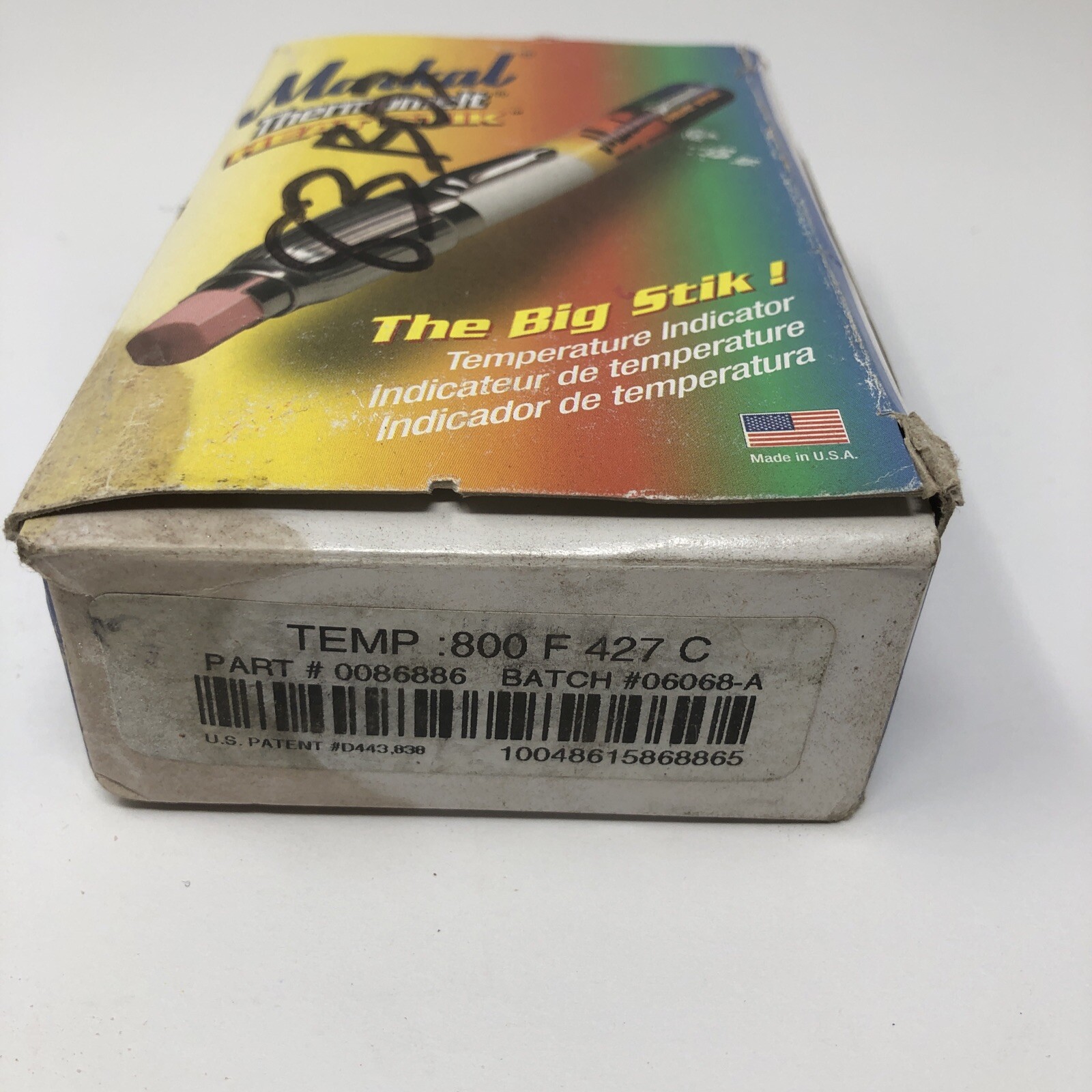 NEW Box of 10 Markal 800°F 427°C Temperature Indicator Sticks Crayons 0086886