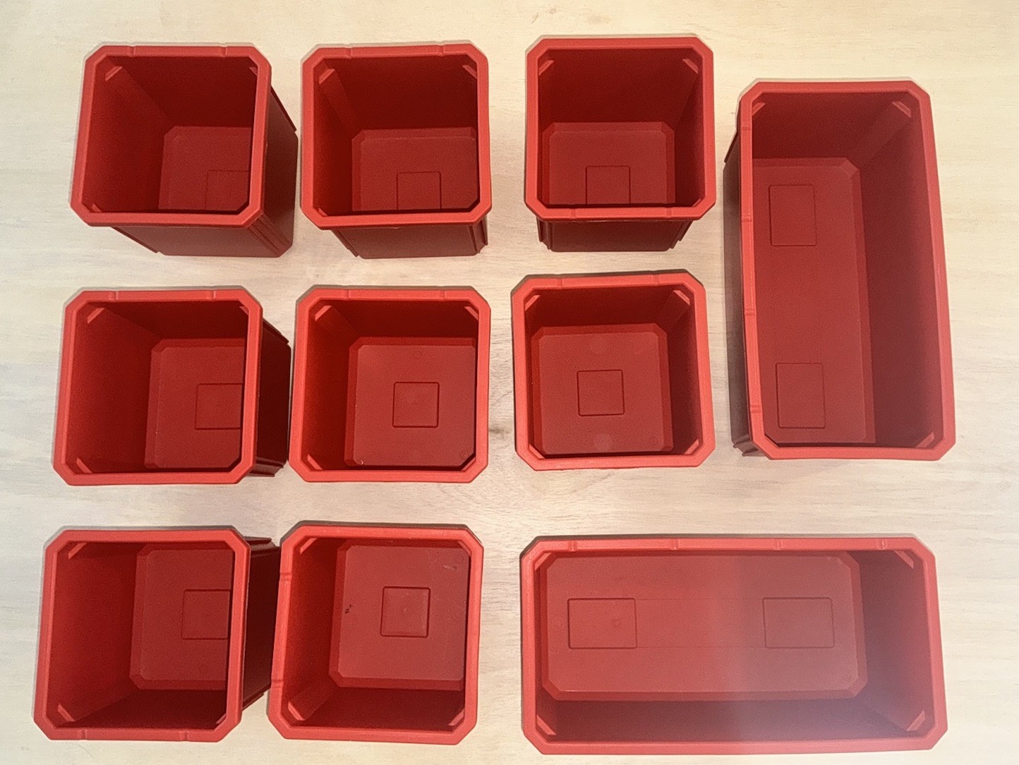 10x Genuine Bins Milwaukee organizers Packout Boxes