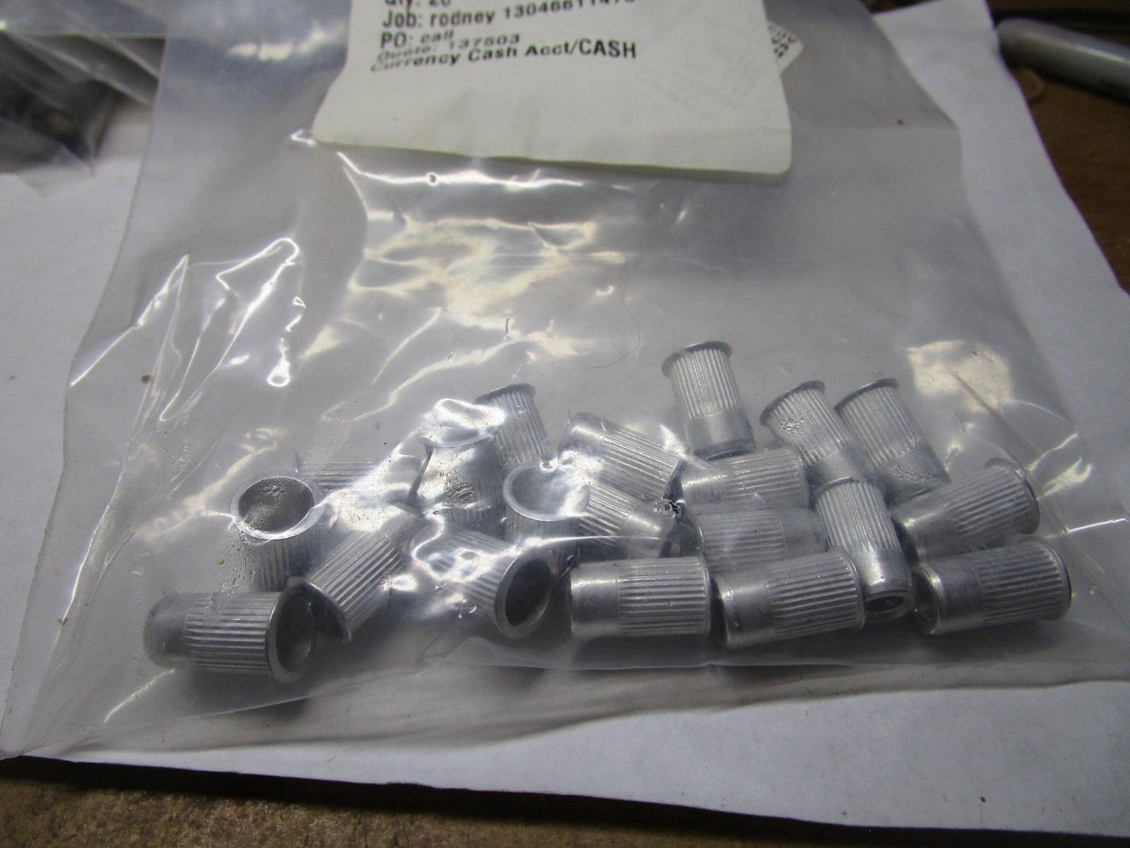 5/16-18 .027-.150 Splined Body Low Profile Nutsert Aluminum QTY 20