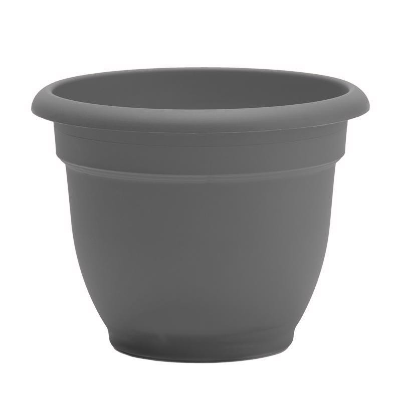 Bloem Ariana 13.7 in. H X 17.6 in. W X 16 in. D Plastic Planter Charcoal