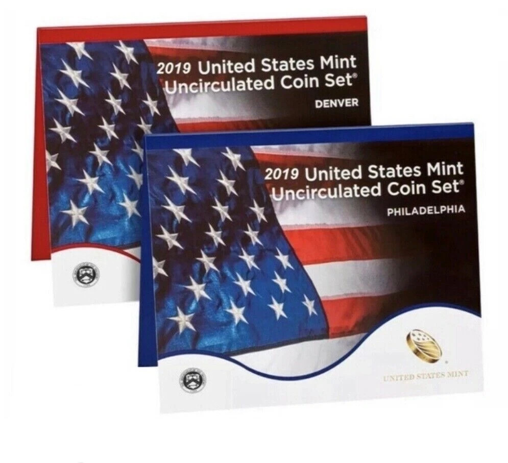 2019 P&D US Mint Uncirculated Set- 20 Coins- Unopened OGP- 19RJ