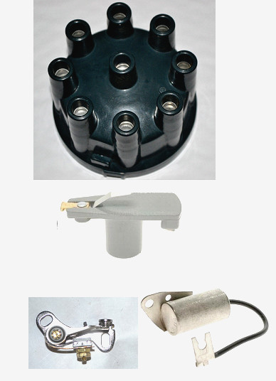 FORD 289 302 351 390 400 427 428 429 DISTRIBUTOR CAP POINTS ROTOR CONDENSER