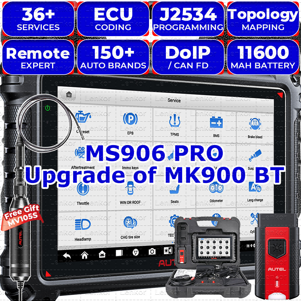 Autel MaxiSYS MS906 Pro ECU Coding Full System Diagnostic Scanner AS MK906 PRO