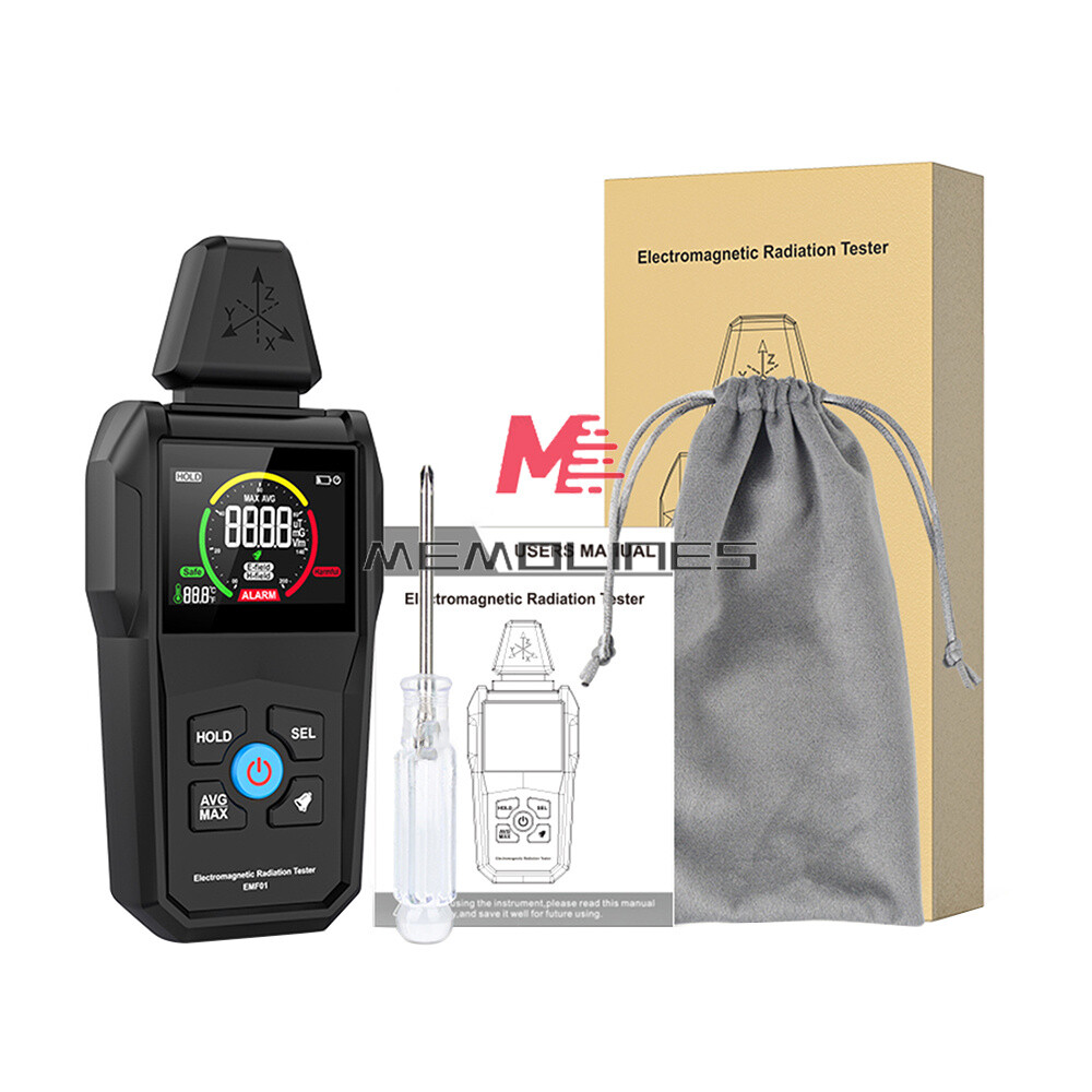 Digital EMF Meter Electromagnetic Field Radiation Detector VA Colour Screen USA