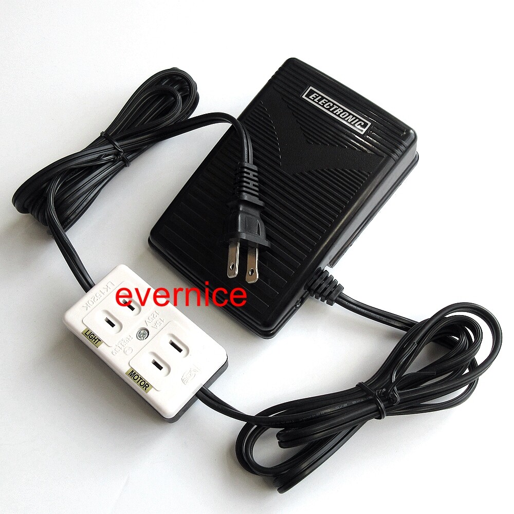 Foot Pedal W/Light & Motor Block For Singer 3503 3508,3514,3515 Janome Riccar ++