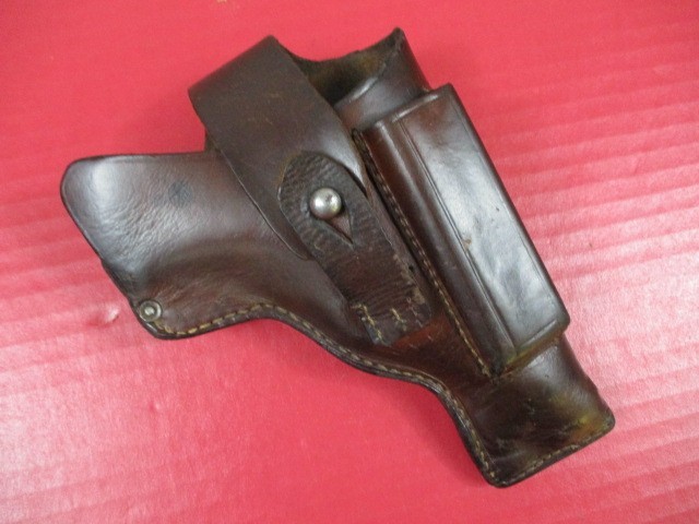 WWII Era German Leather Belt Holster for Sauer 38H Pistol - Modified - NICE