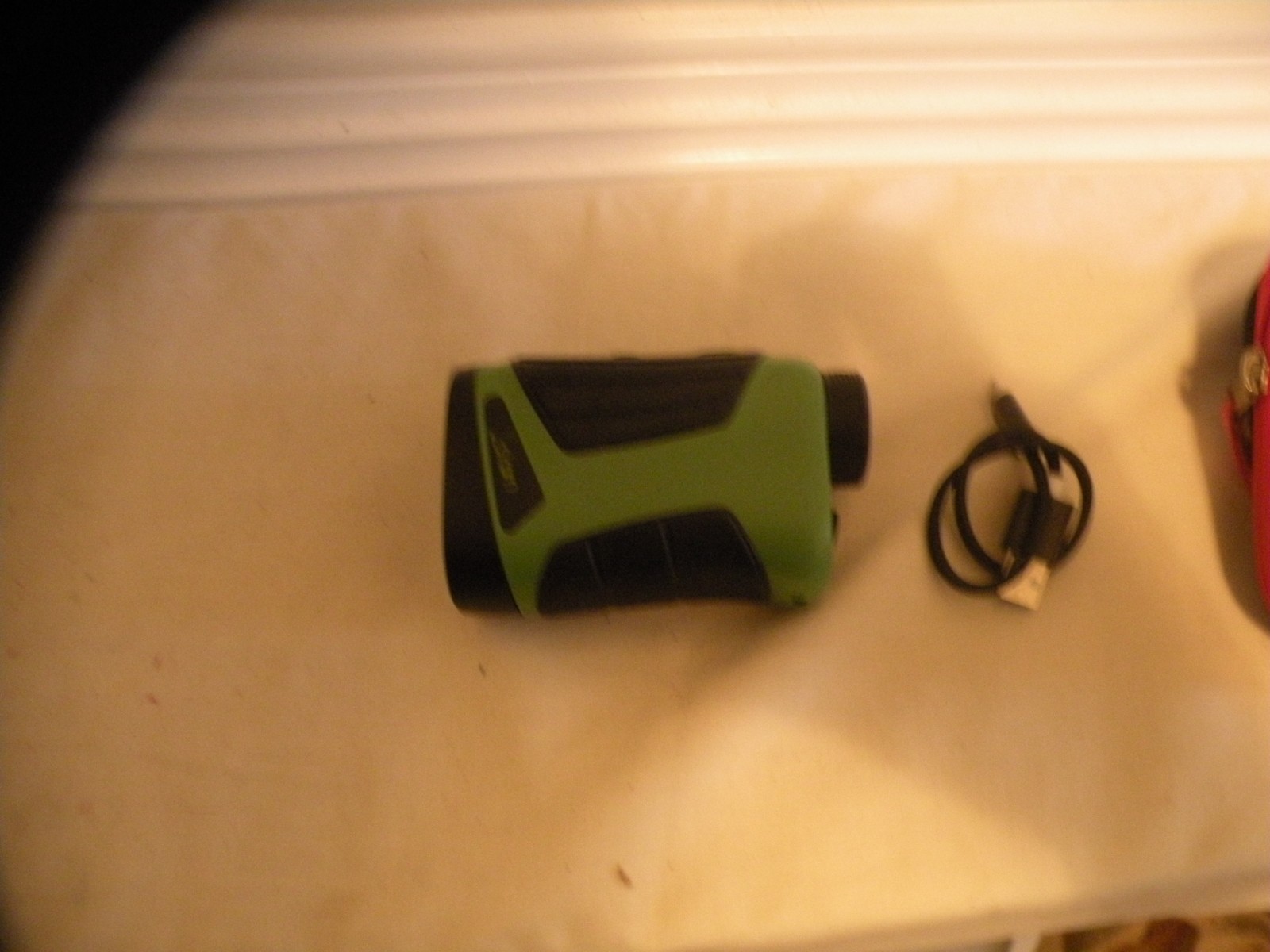 SKAN GOLF LASER RANGEFINDER, DISTANCE/YARDS/SCAN/BUZZ/SLOPE, USB CORD, CASE