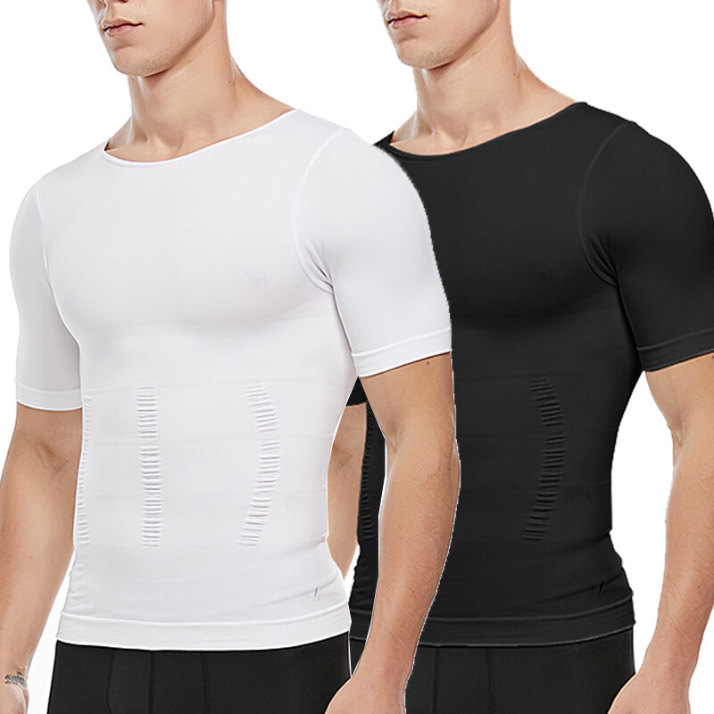 Fajas Para Hombres Faja Reductora De Hombre Men Tee Shaper Tummy Control T-shirt