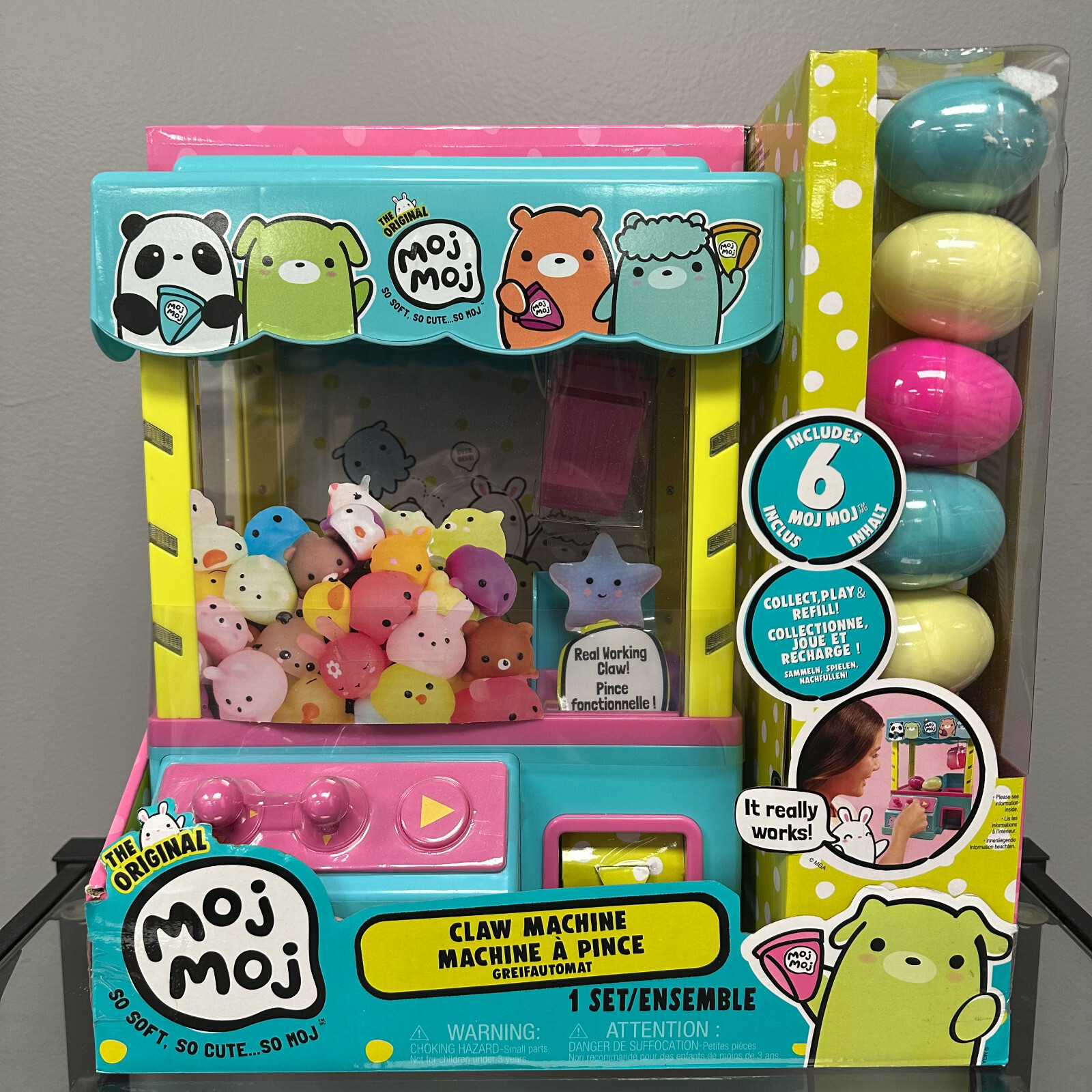NEW Moj Moj The Original Squishy Toys Claw Machine Playset
