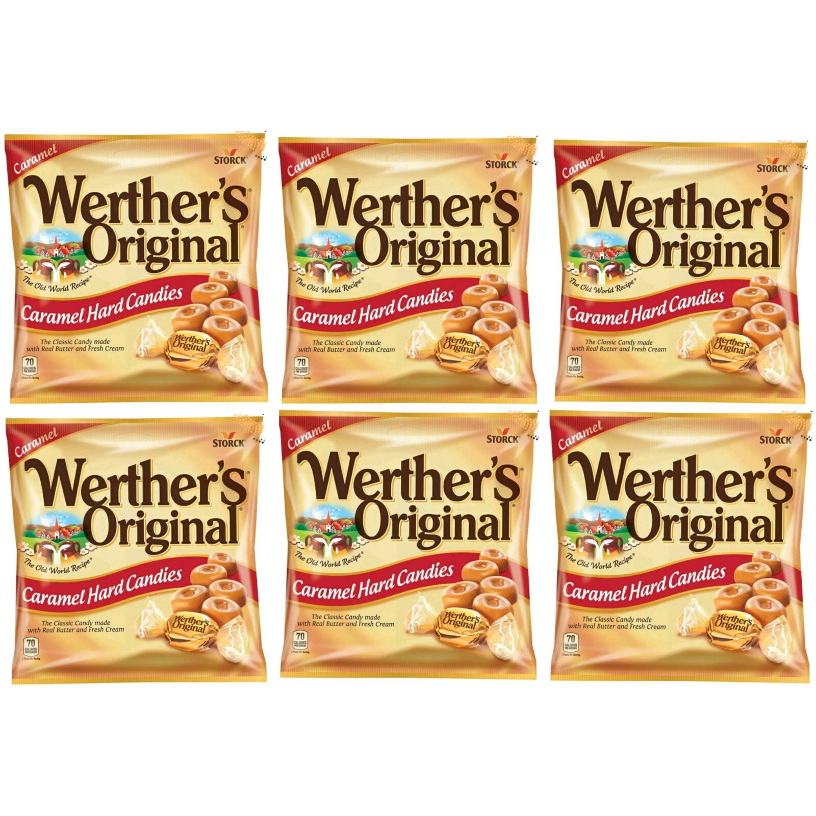 1 X Bag Werther's Original Caramel Flavor Hard Candies 2.65oz Fast Shipping!