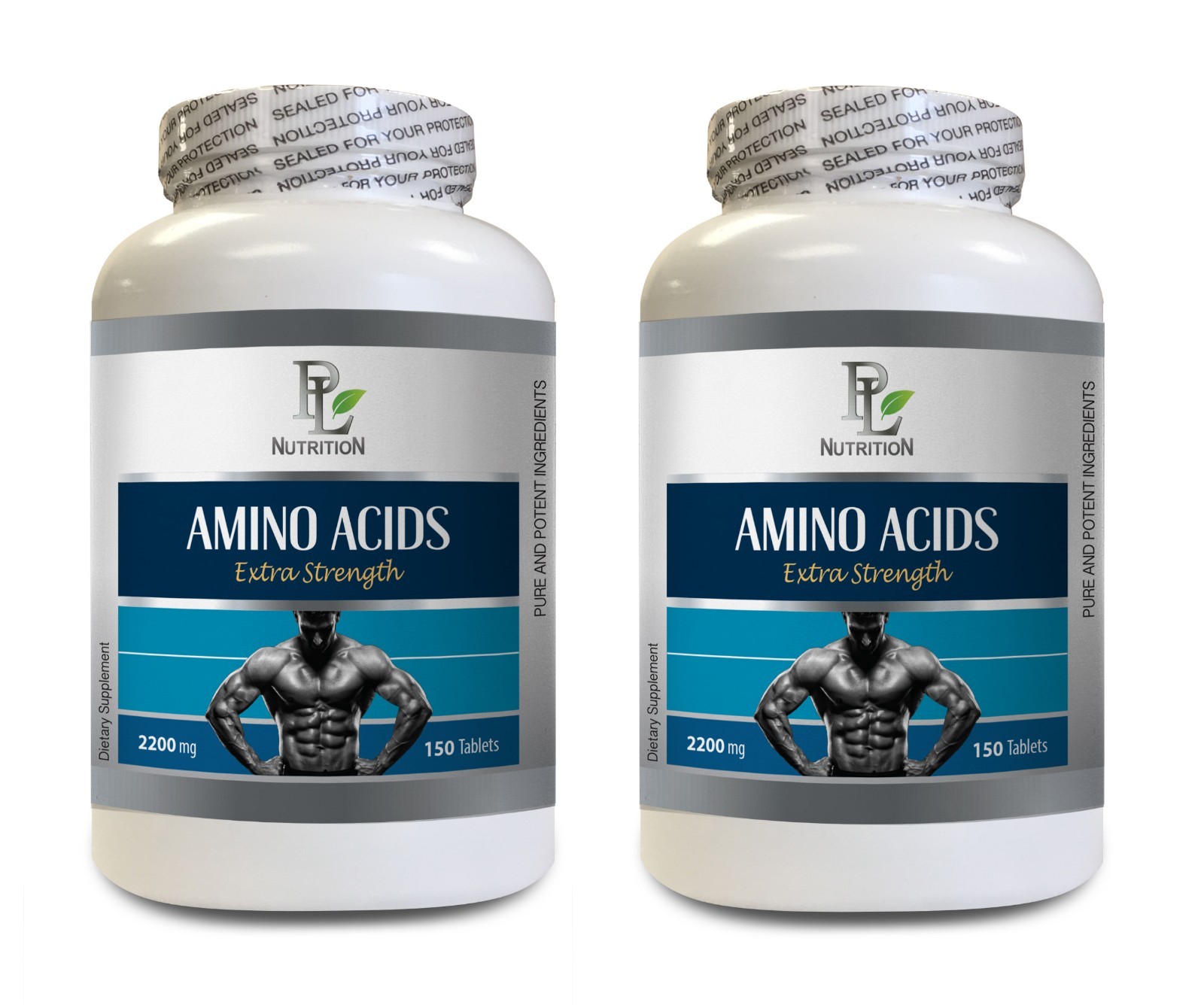 bodybuilding supplements - AMINO ACIDS 2200mg - l-leucine capsules 2 Bot 300 Tab