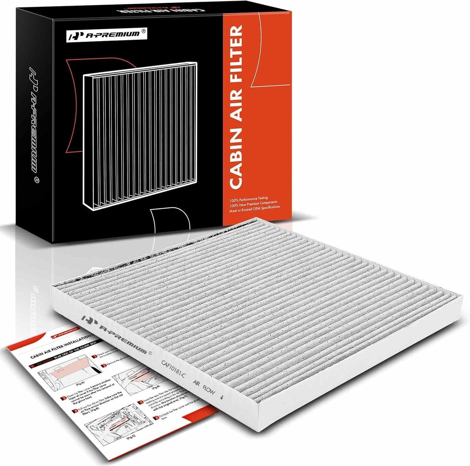 Cabin Air Filter with Activated Carbon Compatible with Freightliner Cascadia