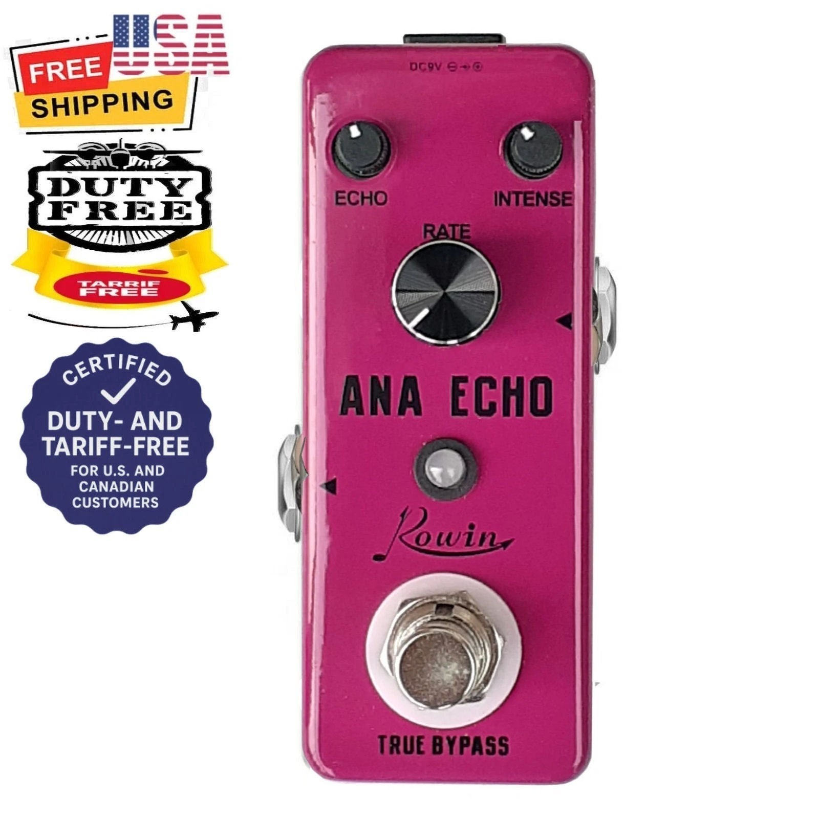 Rowin Canada Ana Echo Analog Delay  Warm,Clear,Smooth True bypass New 2026