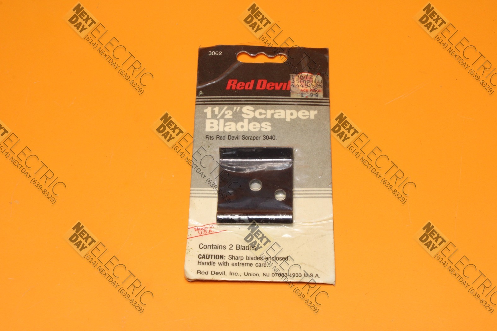 Red Devil, 3062, 1 1/2" Scraper Blade Blades 3040 2 blades Paint