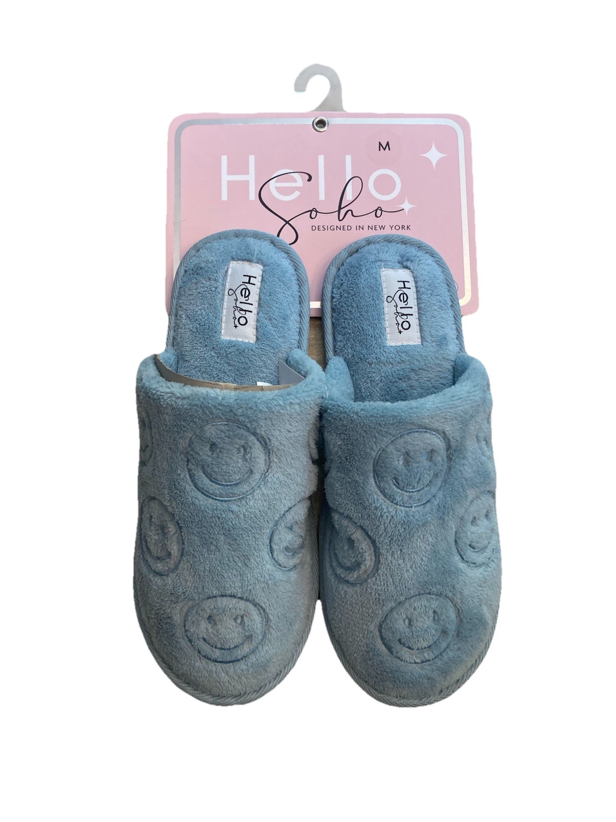 Hello Soho - Smiley Face Slippers For Women | Size M |