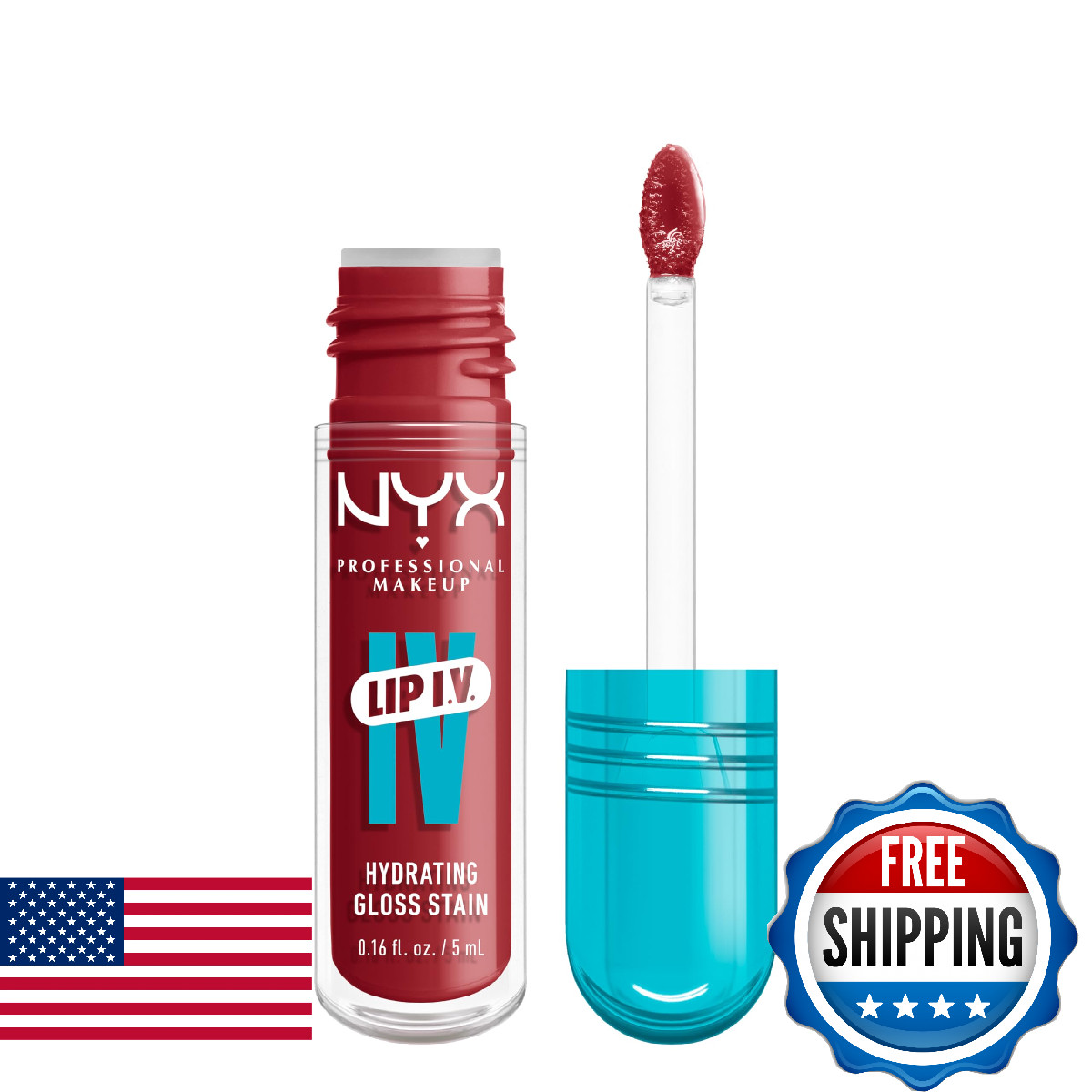 Nyx Professional Makeup Lip Iv Hydrating Glossy Lip Stain - Pink