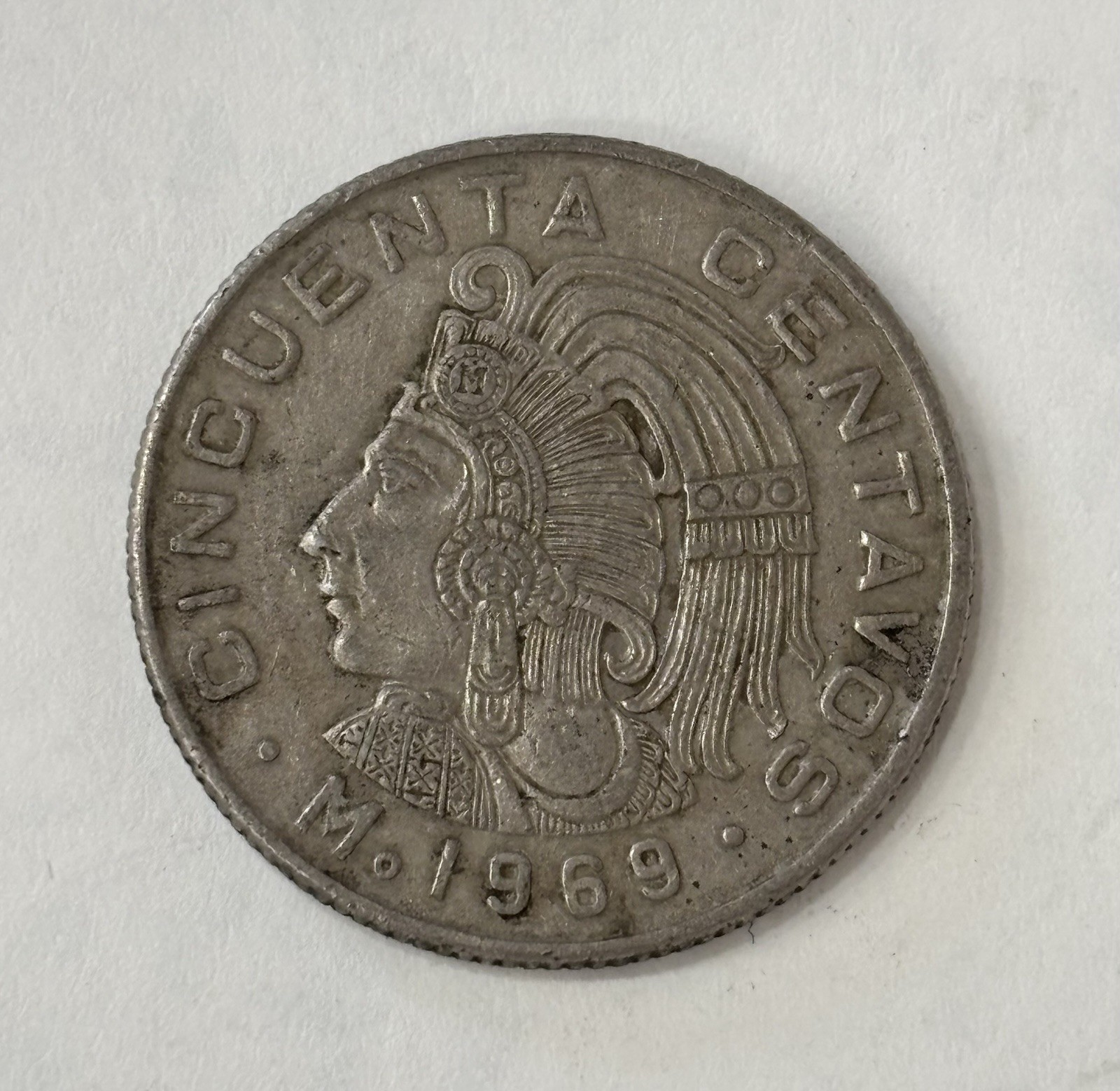 Vintage Assorted Mexican Coins 1957, 1969, 1946, & 1952