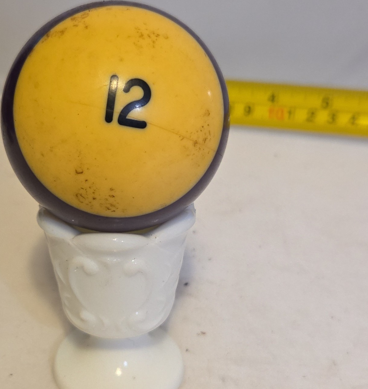 Purple Yellow Number 12 Billiard Ball Billiards Accessory