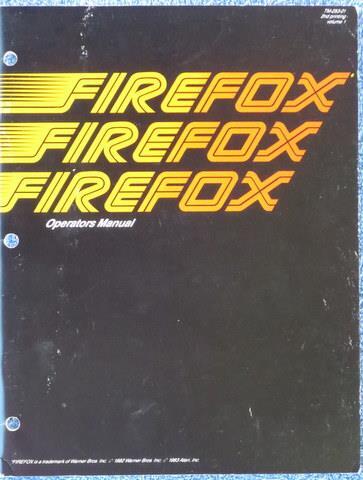 Vtg ATARI Firefox Operators Manual 1984 TM-253-01 2nd printing Vol. 1