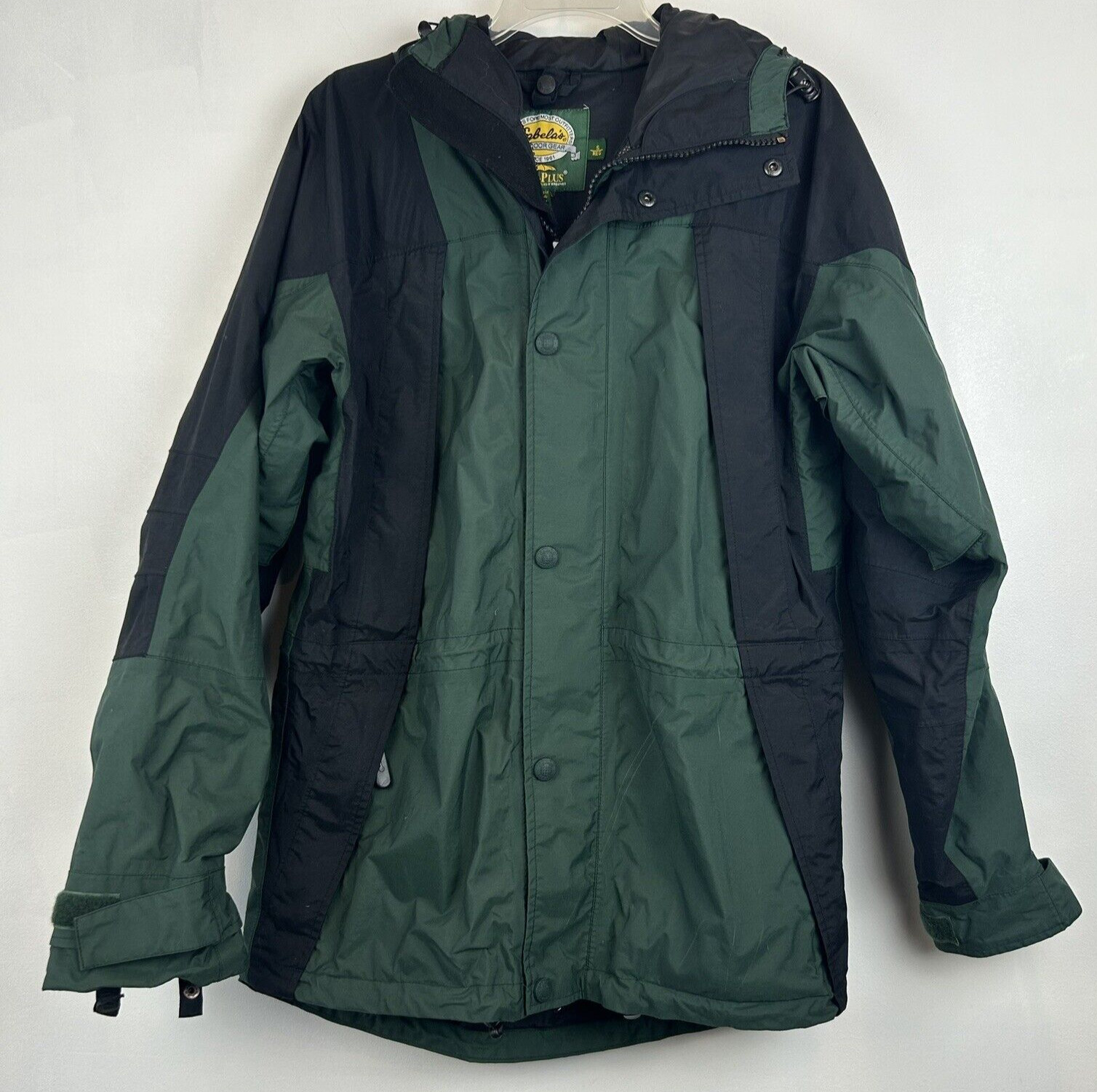 Cabelas Mens Jacket Small Coat Dry Plus Outdoor Waterproof Green Read