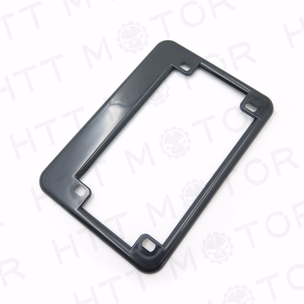 HTTMT Motorcycle License Plate Frame Fit 4"x7" extra 1" Width Motorcycle Plate