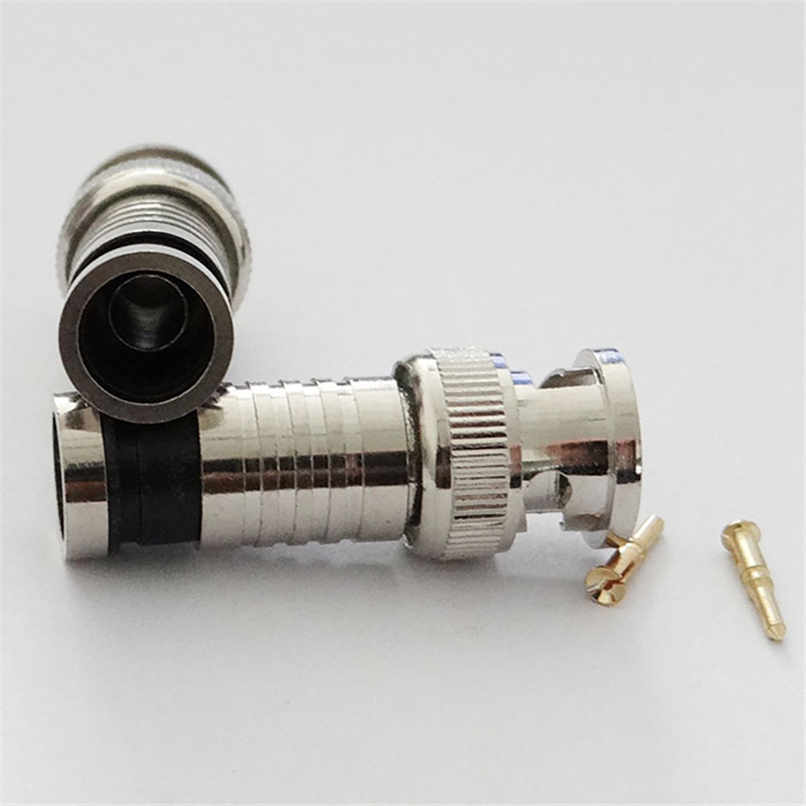 10PCS Durable BNC Compression Connector Adapter for CCTV Camera RG6 Coax Cables