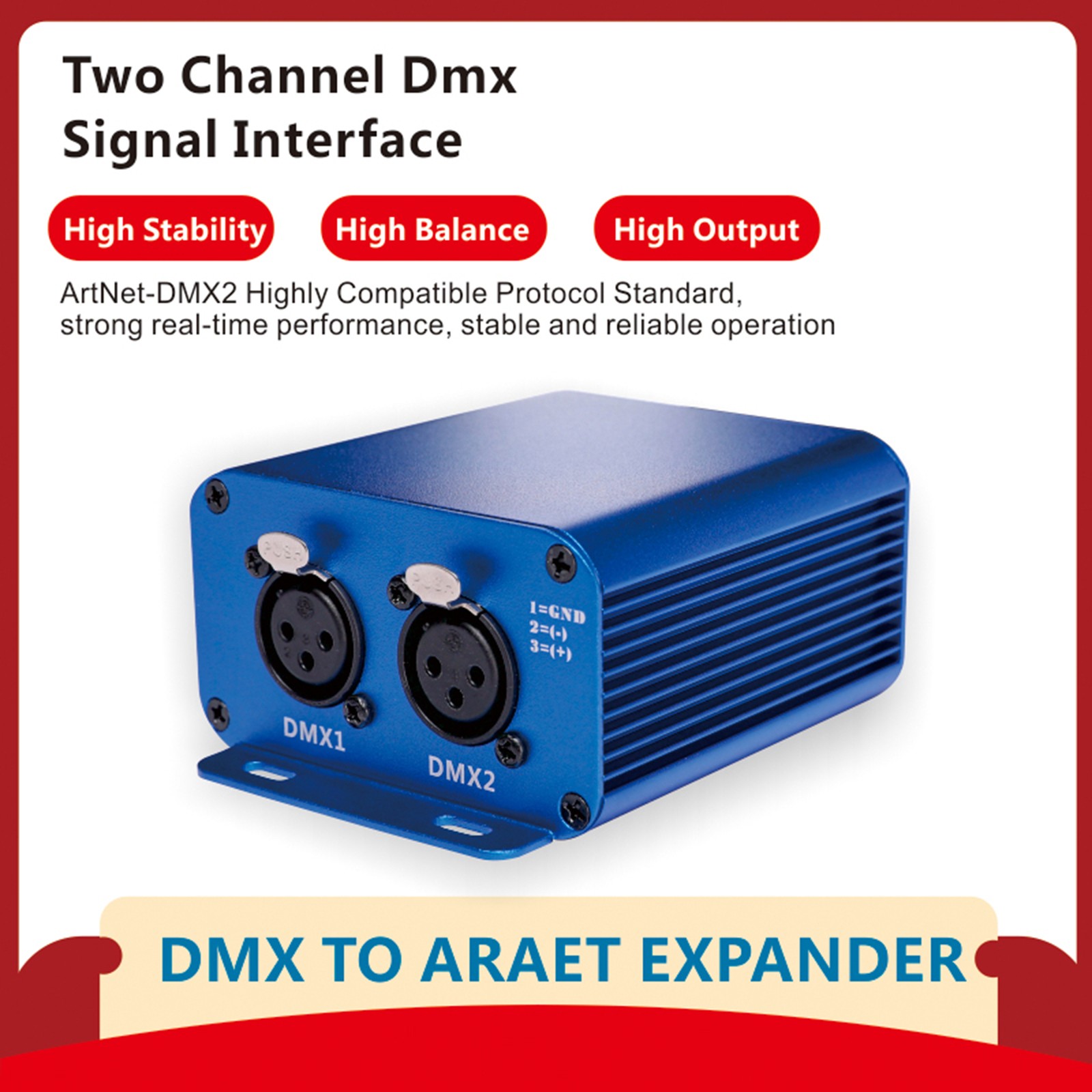 ArtNet To DMX Controller Bi-directional ArtNet DMX Ethernet Lighting Controller