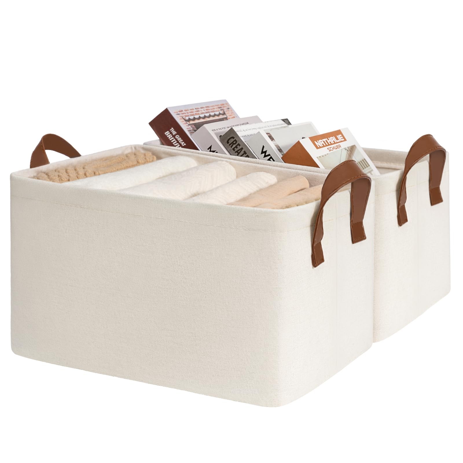 Storage Bins for Shelves, Closet Bins for Organization, Collapsible Storage B...