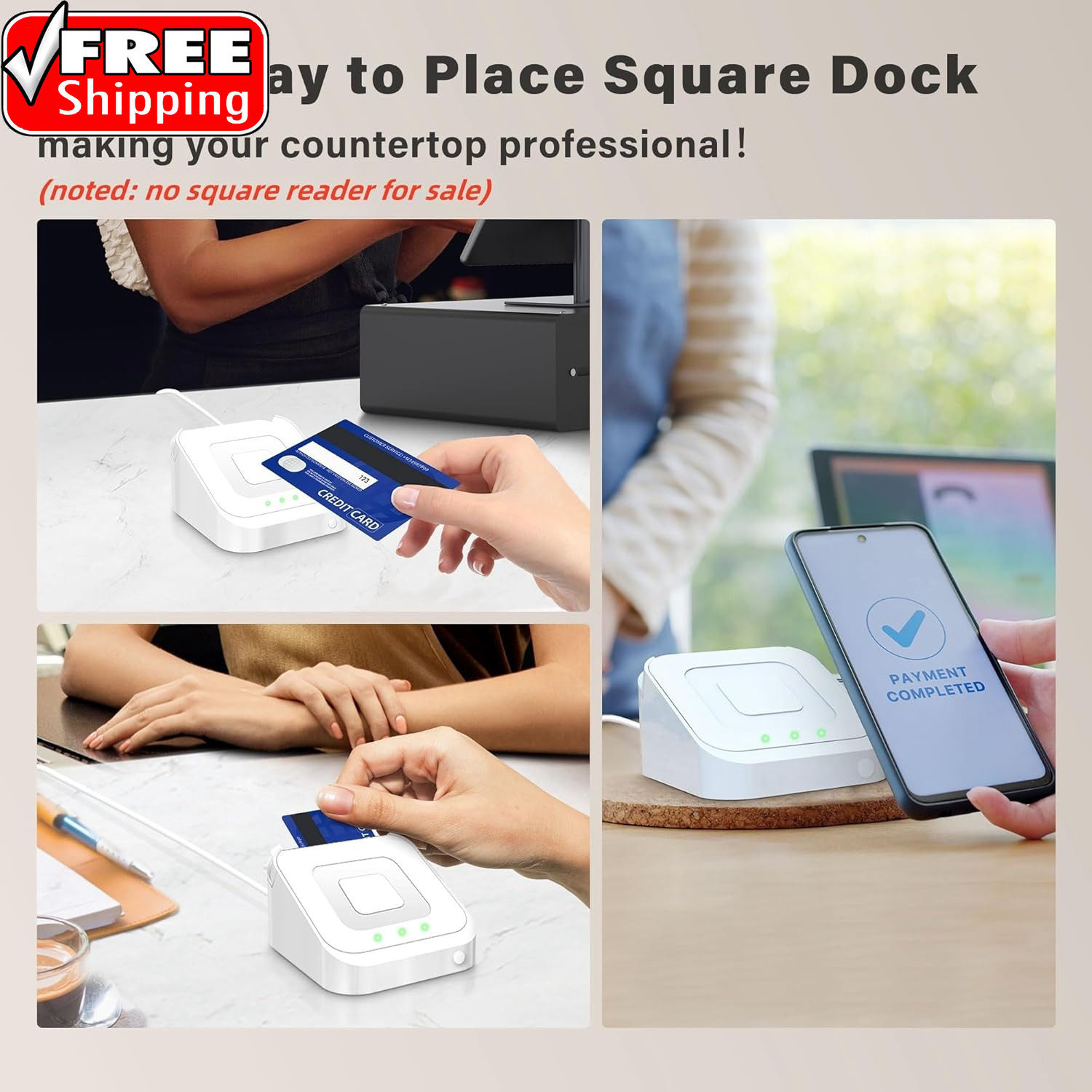 Square Dock for Square Reader 2Nd Generation, Holder Stand for Square Card Reade